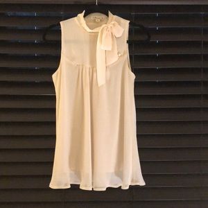 Forever 21 Cream Sleeveless Top